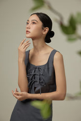 Ivey Linen Front Tie Top